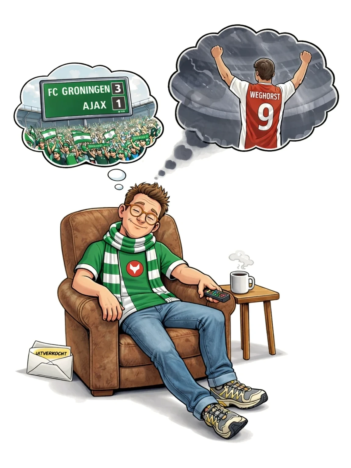 Wie zondag nog op Ajax rekent, kent de Euroborg niet.